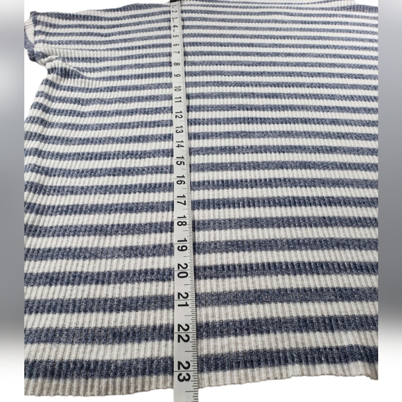 Lucky Brand Cloud Jersey Rib Stripe Mock Neck Shirt Size Small - Picture 7 of 12